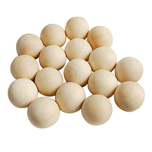 Holz-Bastelkugeln, natürlich, ohne Loch, runde Kugeln, unlackierte Holzperlen, für DIY-Projekte, Schmuckherstellung, Heimdekoration (20 mm), 100 Stück von DUANxiaoyanK