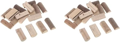 Natürliches Halbholzscheiben-Set, unlackierte Halbholzscheiben, für Bastelarbeiten, Dekoration (2 Sets) von DUANxiaoyanK