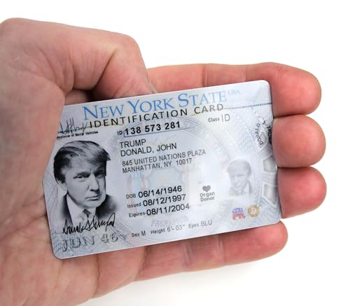DUB SPENCER 1x Fake ID Donald Trump lustiger Fake Scherzartikel Ausweis unechter US Führerschein für Geburtstag als witziges Gag Geschenk (1) von DUB SPENCER