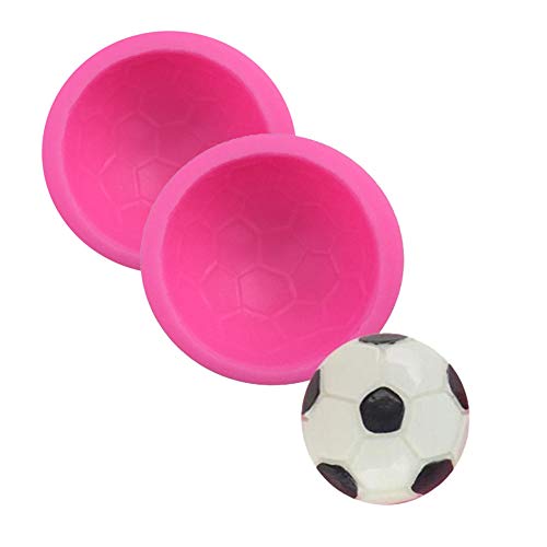 DUBENS 2 Stück Fußball Kochen Mould Silikon Form Ball Seife Form Fondant Zucker Prozess Formen DIY Kuchen Dekoration Werkzeuge Backen Utensilien von DUBENS