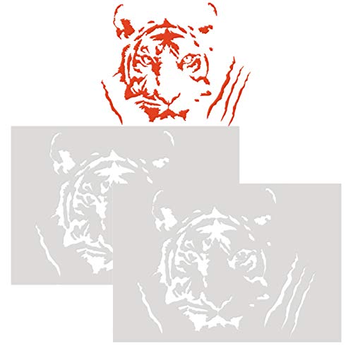 DUBENS 2 Stück Kunststoff Tiger Kuchen Schablone Airbrush Malerei Kunst Schimmel Cookies Fondant Formen DIY Kuchen Mousse Brim Dekorieren Werkzeug DUBENS 2 Stück Kunststoff Tiger Kuchen Schablone Airbrush Malerei Kunst Schimmel Cookies Fondant Formen DIY Kuchen Mousse Brim Dekorieren Werkzeug von DUBENS