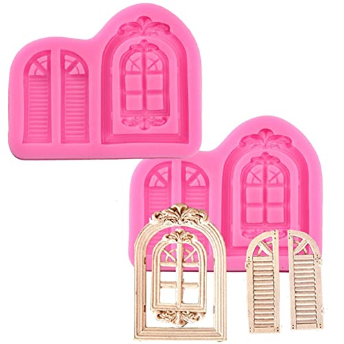 DUBENS 2 Stück Silikonform für Tür, Fenster, Haus, Backform, Rahmen, Kuchen, Bordürenmuster, Form für Fondant, Pudding, Seife, Sugarcraft, Süßigkeiten, Kuchendekoration, Polymer Clay DUBENS 2 Stück Silikonform für Tür, Fenster, Haus, Backform, Rahmen, Kuchen, Bordürenmuster, Form für Fondant, Pudding, Seife, Sugarcraft, Süßigkeiten, Kuchendekoration, Polymer Clay von DUBENS