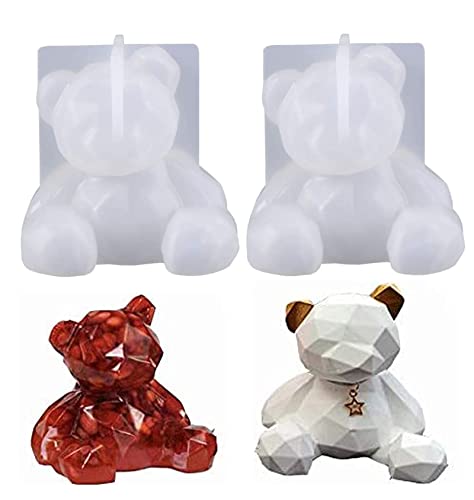DUBENS 2er Set 3D Bear Resin Mold Silikon Bär Epoxy Seife Form Telefonhalter Silikonform für DIY Handwerk Zubehör DUBENS 2er Set 3D Bear Resin Mold Silikon Bär Epoxy Seife Form Telefonhalter Silikonform für DIY Handwerk Zubehör von DUBENS