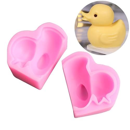 DUBENS 3D Cartoon Schöne Ente Seife Form Fondant Form Harz Ton Schokolade Süßigkeiten Silikon Kuchen Dekorieren Werkzeuge, Eiswürfel Formen DIY Backen Werkzeuge von DUBENS