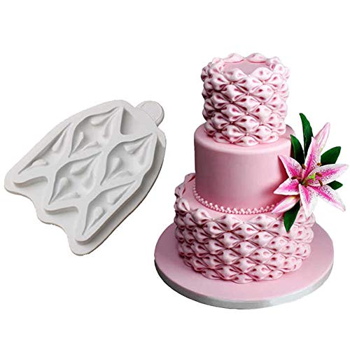 DUBENS 3D Einfach Stoff Puff Mould Silikon Fodant Form Für Kuchen Dekorieren Werkzeuge Schokolade Cookies Kuchen Formen DIY Backen Werkzeuge von DUBENS
