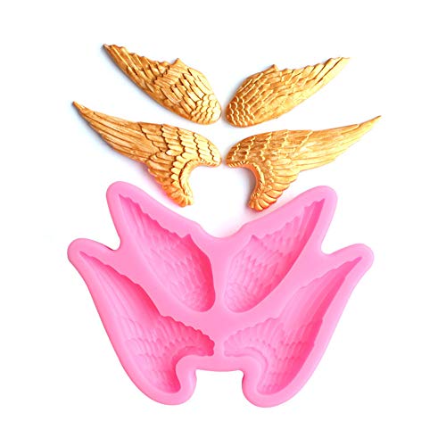 DUBENS 3D Engel Flügel Candy Silikon Form für Sugarcraft, Kuchen Dekoration, Cupcake Topper, Schokolade, Fondant, schmuck, Polymer Clay, Seife, Der von DUBENS