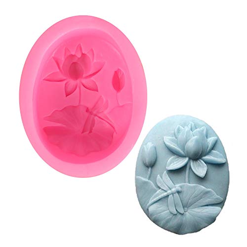 DUBENS 3D Lotus Silicone Candle Molds Soap Mold Silicone Mold for Candle Making Decorating Gypsum Resin Craft Mould von DUBENS