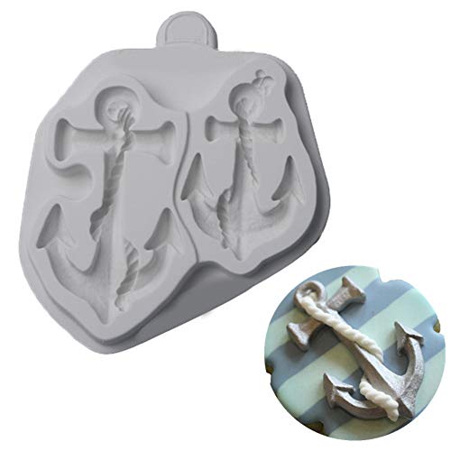 DUBENS Anker Silikonform für Fondant Kuchen Dekorieren, Cupcakes, Sugarcraft, Cookies, Süßigkeiten, Karten und Ton Bakeware Werkzeuge von DUBENS