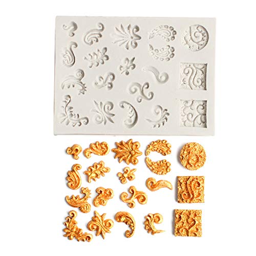DUBENS Barock Stil Curlicues Blättern Spitze Fondant Silikon Form für Sugarcraft, Kuchen Grenze Dekoration, Cupcake Topper, Schmuck, Polymer Clay, Crafting Projekte DUBENS Barock Stil Curlicues Blättern Spitze Fondant Silikon Form für Sugarcraft, Kuchen Grenze Dekoration, Cupcake Topper, Schmuck, Polymer Clay, Crafting Projekte von DUBENS