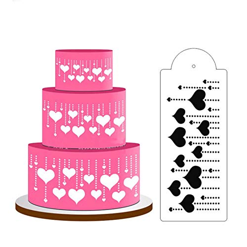DUBENS Hängen Herz Kuchen Schablone Seite Kuchen Schablone Fondant Form Kuchen Dekorieren Werkzeug Kuchen Seite Dekorieren Top Schablone Dekoration DUBENS Hängen Herz Kuchen Schablone Seite Kuchen Schablone Fondant Form Kuchen Dekorieren Werkzeug Kuchen Seite Dekorieren Top Schablone Dekoration von DUBENS