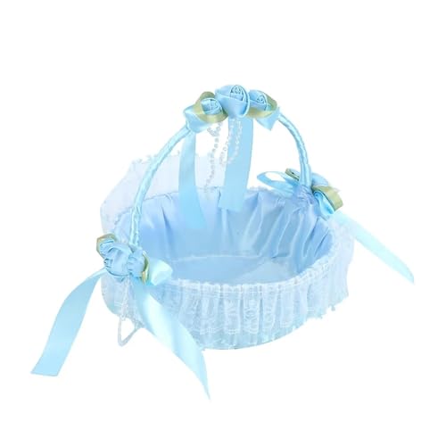 DUBTEDHOU Hochzeit Korb Blume, Spitze Perle Strass Blume Blütenblatt Korb Engagement Party Dekoration DUBTEDHOU Hochzeit Korb Blume, Spitze Perle Strass Blume Blütenblatt Korb Engagement Party Dekoration von DUBTEDHOU