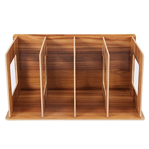 Holzschreibtisch Lagerung, Aktenhalter aus Holz for den Schreibtisch, Zeitschriften- und Buch-Organizer, mehrfarbig(A) von DUBTEDHOU