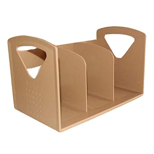 Holzschreibtisch Lagerung, Desktop-Datei-Organizer, mehrfarbig(Beige) von DUBTEDHOU