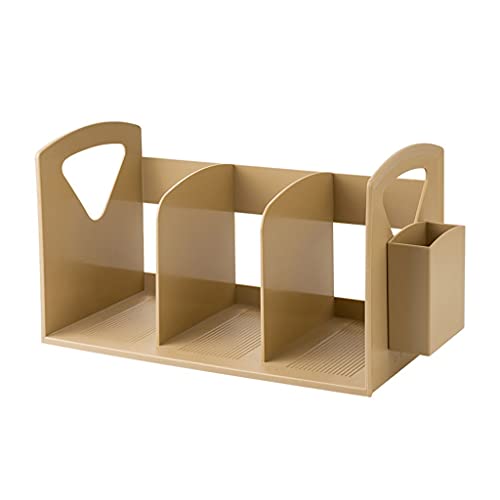 Holzschreibtisch Lagerung, Desktop-Datei-Organizer Zeitschriftenständer Stifthalter for Büro, Zuhause, Schule(D) von DUBTEDHOU
