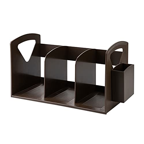 Holzschreibtisch Lagerung, Desktop-Datei-Organizer Zeitschriftenständer Stifthalter for Büro, Zuhause, Schule(E) von DUBTEDHOU