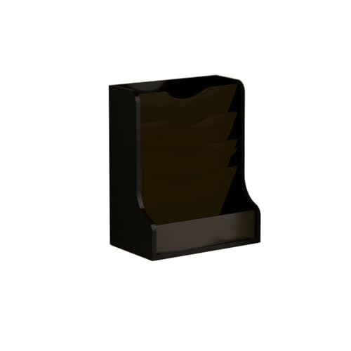 Holzschreibtisch Lagerung, Vertikaler Aktenordnerhalter mit 5 Fächern, Zeitschriftenständer, Organizer, mehrfarbig, 32 x 19,8 x 40,1 cm(Black) von DUBTEDHOU