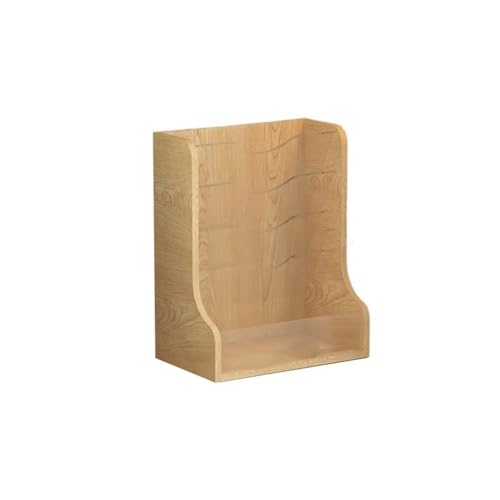 Holzschreibtisch Lagerung, Vertikaler Aktenordnerhalter mit 5 Fächern, Zeitschriftenständer, Organizer, mehrfarbig, 32 x 19,8 x 40,1 cm(Natural) von DUBTEDHOU