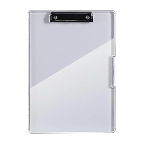 Klemmbretter aus Acryl, 2 stücke Büro Doppel Schicht Seite Öffnung Verschlüsse Hält Mit Stift Fall Pflege Ordner Fall Büro Liefert for Unternehmen(White Grey) von DUBTEDHOU