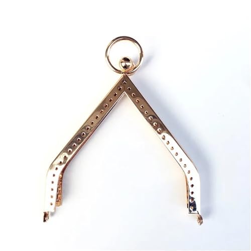 Metall-Geldbörsenrahmen, Retro-Bog-Kiss-Schlösser, 11 cm Dreieck-Geldbörsenrahmen, Kussverschluss, DIY-Metallzubehör for Taschenrahmen, Vintage-Geldbörse, Metall-Clutch-Taschenrahmen zur Geldbörsenher von DUBTEDHOU