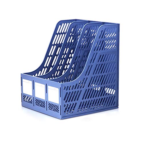 Plastik-Desktop-Dateimanager, Schreibtisch-Organizer, Zeitschriftenablage, Weiß-Stil, grau, Kunststoff, 25,8 x 26,2 x 31,3 cm(White-style) von DUBTEDHOU