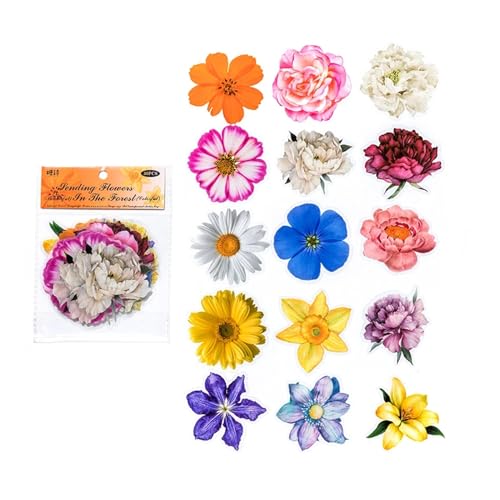 Retro-Clipboard-Aufkleberpackung, 30 Stück handgemachte Collage Papier Blumen Vögel Pflanzen Meer Tiere Junk Journal Scrapbooking(1) von DUBTEDHOU