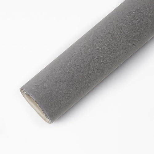 Selbstklebender Flockstoff, Selbstklebende beflockte Stoffunterlage, 50 x 150 cm, mehrfarbig, mehrere Mengen(Dark Gray,5pcs) von DUBTEDHOU