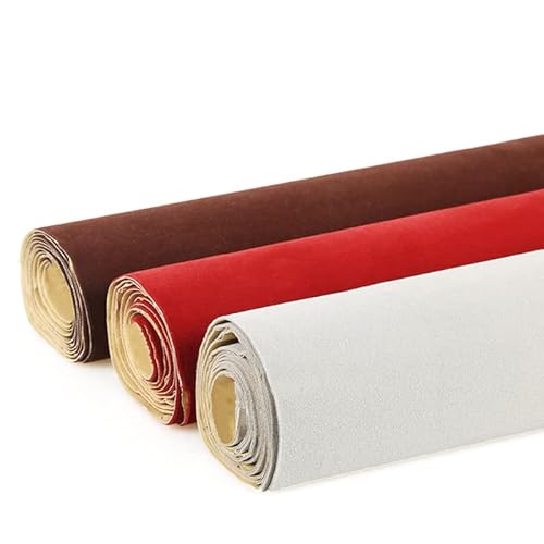 Selbstklebender Flockstoff, Selbstklebender Flockstoff, mehrfarbig, 50 x 148 cm(9 Burgundy) von DUBTEDHOU