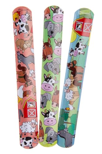 DUCKIEZ Schnapparmbänder für Kinder, Partytütenfüller, Schnapparmband, Schnappband, Jungen und Mädchen, Armbänder (Bauernhoftiere, 36, Armband) von DUCKIEZ