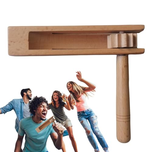 DUDOK Rasseldreher, Geräuschmacher aus Holz, Rasselspinner, sorgfältig polierte Musikinstrumentausrüstung für Sport, Familientreffen, Partys DUDOK Rasseldreher, Geräuschmacher aus Holz, Rasselspinner, sorgfältig polierte Musikinstrumentausrüstung für Sport, Familientreffen, Partys von DUDOK
