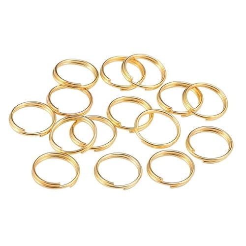 50-200 Teile/los 4-20mm Offene Biegeringe Doppel Loops Gold Farbe Split Ringe Anschlüsse Für Schmuck Machen liefert DIY Zubehör von DUDSME