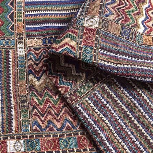 Ethnischer, garngefärbter Leinenstoff im Vintage-Stil für Tischdecken, Vorhänge, Polstermöbel, Sofastoffe, halber Meter genäht von DUDSME