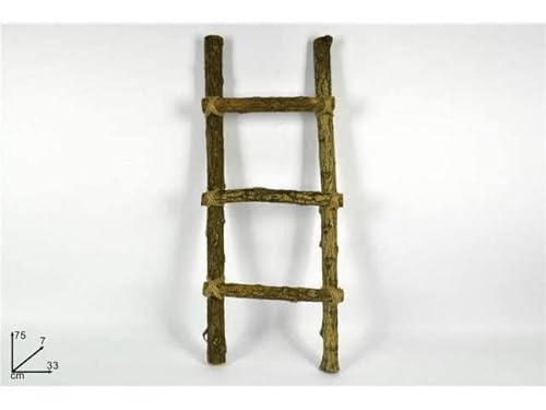 DUE ESSE CHRISTMAS SRL Leiter aus natürlichem Holz, 3 Stufen, 75 cm, Siehe Foto, Taglia unica von DUE ESSE CHRISTMAS SRL