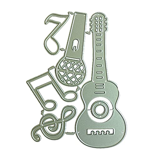 DUESI Exquisite Metall-Stanzformen für Mikrofon, Gitarre, Musik, Puzzle, Prägung, Messer, Klinge, Stanzschablonen von DUESI