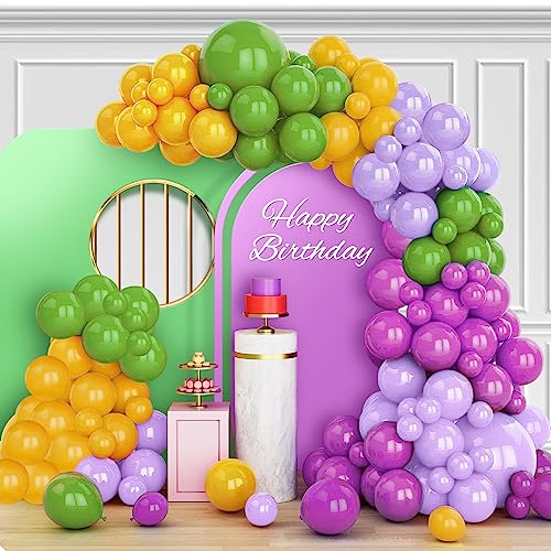 DUGEHO 100 Stück Rosa lila Girlande Ballonbogen Luftballons Girlande Set,Konfetti Luftballons,Latexballon für Geburtstag Hochzeit Jubiläum Baby Shower Party von DUGEHO