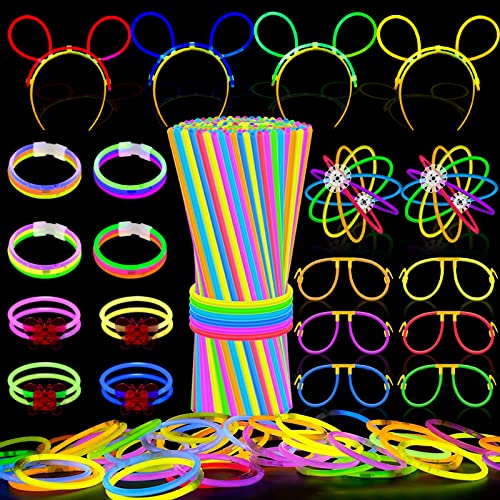 DUGEHO Knicklichter, Neon Leuchtstäbe für Hochzeit, Leuchtarmbänder, Glowing Sticks, Ketten und Leuchtbrillen Sets, Perfekt Party Deko DUGEHO Knicklichter, Neon Leuchtstäbe für Hochzeit, Leuchtarmbänder, Glowing Sticks, Ketten und Leuchtbrillen Sets, Perfekt Party Deko von DUGEHO