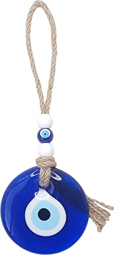 Türkisches blaues Auge Evil Eye Amulett Wandbehang 5 cm Evil Eye Ornament Amulett Dekoration Wohnkultur Schutz Segen Charm Geschenk Glasperlen Home Anhänger Günstiger Talisman (5 cm) von DUHALINE