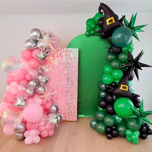 Rosa und Grün Ballon Girlande Bogen Kit Metallic Silber Dunkelgrün Hellrosa Latexballons mit Krone Schillernder Explosion Stern Ballon für Geburtstag Hexe Motto Party Dekorationen Rosa und Grün Ballon Girlande Bogen Kit Metallic Silber Dunkelgrün Hellrosa Latexballons mit Krone Schillernder Explosion Stern Ballon für Geburtstag Hexe Motto Party Dekorationen von DUILE