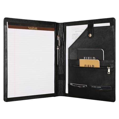 Personalisiertes Leder-Padfolio für Linkshänder, Business-Portfolio-Ordner mit Notizblock-Halter, Rechtsblock, Portfolio-Ordner für Männer/Frauen, Schwarz Personalisiertes Leder-Padfolio für Linkshänder, Business-Portfolio-Ordner mit Notizblock-Halter, Rechtsblock, Portfolio-Ordner für Männer/Frauen, Schwarz von DUKE&COW