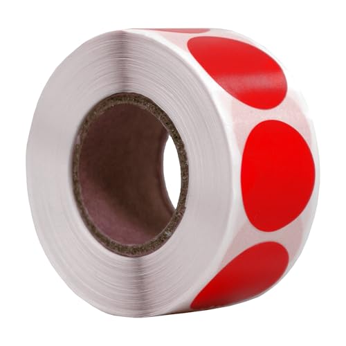 500 Runde Etiketten Rot 20 mm auf Rolle - Siegel - Markierungspunkte - Leere runde Aufkleber - DULA 500 Runde Etiketten Rot 20 mm auf Rolle - Siegel - Markierungspunkte - Leere runde Aufkleber - DULA von DULA