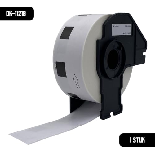 DULA – Brother-kompatibles DK-11218 vorgeschnittenes rundes Etikett – Papier – Schwarz auf Weiß – Durchmesser 24 mm – 1000 Etiketten pro Rolle – 1 Rolle DULA – Brother-kompatibles DK-11218 vorgeschnittenes rundes Etikett – Papier – Schwarz auf Weiß – Durchmesser 24 mm – 1000 Etiketten pro Rolle – 1 Rolle von DULA