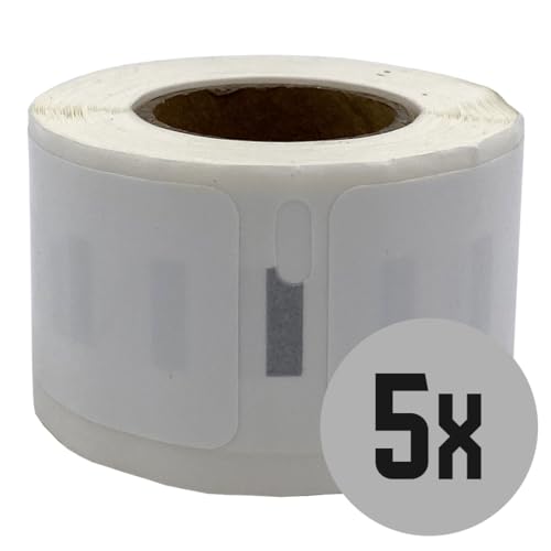 DULA Etiketten - Kompatibel mit Dymo Compatible labels - Weiß - 1976411 - 2112283 - Duurzame smalle adresetiketten - 5 rollen - 25 x 54 mm - 160 labels per rol von DULA