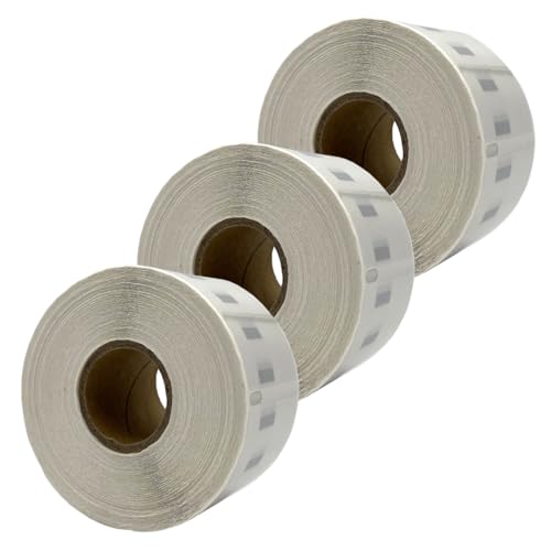 DULA Etiketten - Kompatibel mit Dymo 99013 / S0722410 Etiketten - Transparent - Adressetiketten - 3 Rollen - 36 x 89 mm - 260 Etiketten pro Rolle - Für Labelprinter 550 von DULA