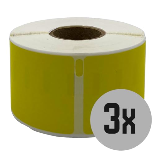 DULA Etiketten - Kompatibel mit Dymo Compatible labels - Geel - 99012 - S0722400 - Adresetiketten - 3 rollen - 36 x 89 mm - 260 labels per rol DULA Etiketten - Kompatibel mit Dymo Compatible labels - Geel - 99012 - S0722400 - Adresetiketten - 3 rollen - 36 x 89 mm - 260 labels per rol von DULA