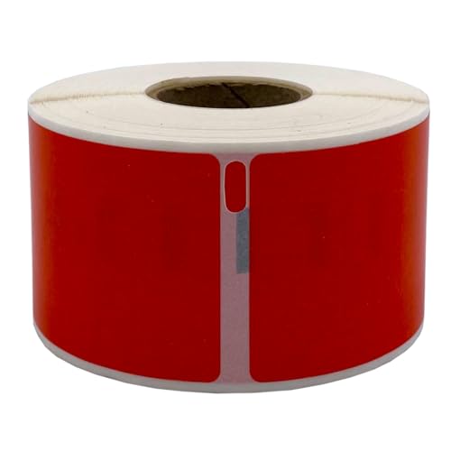 DULA Etiketten - Kompatibel mit Dymo Compatible labels - Rood - 99012 - S0722400 - Adresetiketten - 1 rol - 36 x 89 mm - 260 labels per rol von DULA
