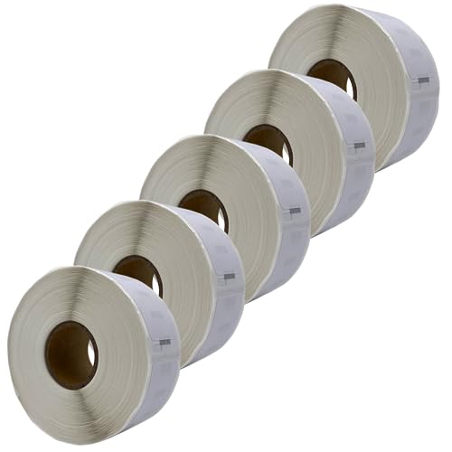 DULA Etiketten - Kompatibel mit Dymo Compatible labels - Verwijderbaar - Weiß - 11352- S0722520 - Etiketten voor retouradres - 5 rollen - 25 x 54 mm - 500 labels per rol DULA Etiketten - Kompatibel mit Dymo Compatible labels - Verwijderbaar - Weiß - 11352- S0722520 - Etiketten voor retouradres - 5 rollen - 25 x 54 mm - 500 labels per rol von DULA
