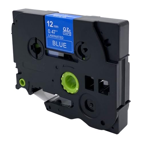 DULA Etikettenband - Kompatibel mit Brother P-Touch Tze-535 - 1 Stück - Weiß auf blau - 12mm x 8m DULA Etikettenband - Kompatibel mit Brother P-Touch Tze-535 - 1 Stück - Weiß auf blau - 12mm x 8m von DULA