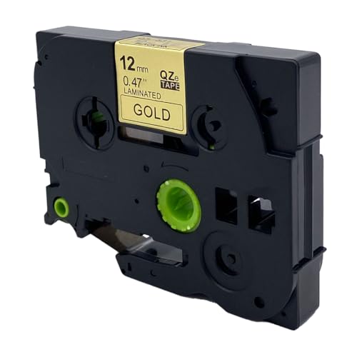 DULA Etikettenband - Kompatibel mit Brother P-Touch Tze-831 - 1 Stück - Schwarz auf gold - 12mm x 8m DULA Etikettenband - Kompatibel mit Brother P-Touch Tze-831 - 1 Stück - Schwarz auf gold - 12mm x 8m von DULA