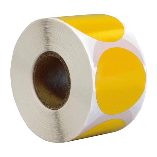 DULA Runde Etiketten - Gelb - 35mm - 500 Aufkleber auf Rolle - Siegel - Markierungspunkte - Leere runde Aufkleber auf Rolle DULA Runde Etiketten - Gelb - 35mm - 500 Aufkleber auf Rolle - Siegel - Markierungspunkte - Leere runde Aufkleber auf Rolle von DULA