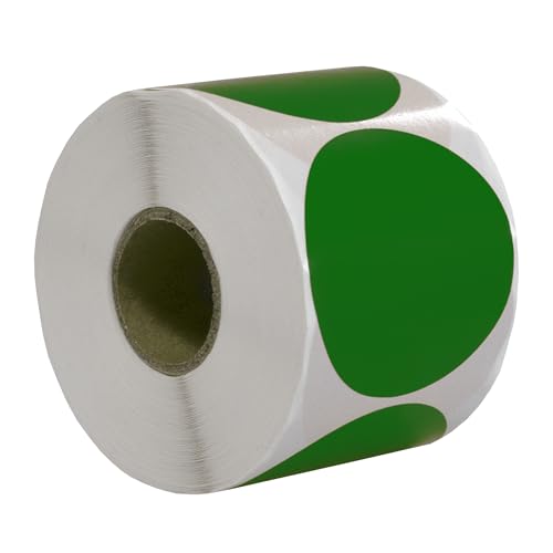 DULA Runde Etiketten - Grün - 50mm - 500 Aufkleber auf Rolle - Siegel - Markierungspunkte - Leere runde Aufkleber auf Rolle DULA Runde Etiketten - Grün - 50mm - 500 Aufkleber auf Rolle - Siegel - Markierungspunkte - Leere runde Aufkleber auf Rolle von DULA