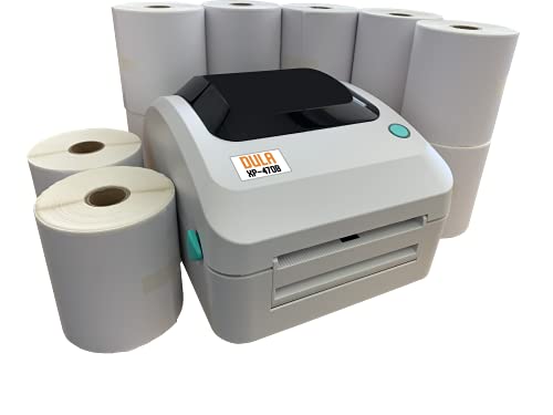 DULA XP-470B - Desktop 4x6 Etikettendrucker - Thermotransfer - USB - max. 108 mm + 10 Rollen (300) Versandetiketten von DULA